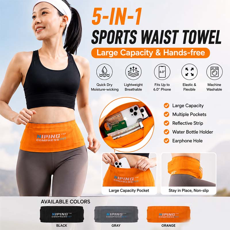 Running Gear Phone - Running Waistband Invisible Anti-slip Phone Holder